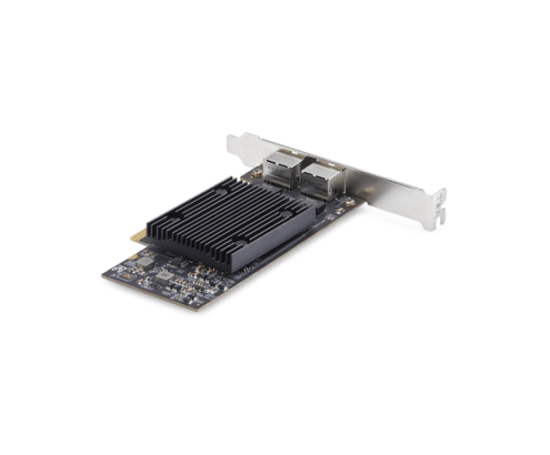 StarTech.com Tarjeta de Red Ethernet PCIe de 2 Puertos RJ45 de 10Gb - Adaptador de Red Ethernet de RJ45 Doble 10GBase-T - Tarjeta NIV - Chipset Broadc