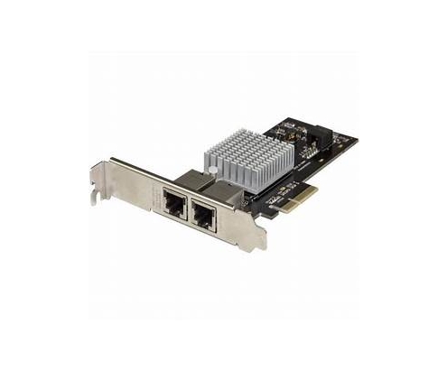 StarTech.com Tarjeta de Red PCI Express con 2 Puertos 10GBase-T - Tarjeta de Red PCI-E de 10 Gb NBASE-T con Chipset X550 - Negro