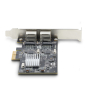 StarTech.com Tarjeta PCI Express de Red Ethernet 2 Puertos NBASE-T 2,5G - NIC I225-V - Tarjeta de Red de 2 Puertos para Ordenador de Sobremesa - Tarje