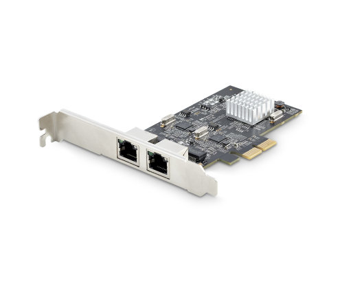 StarTech.com Tarjeta PCI Express de Red Ethernet 2 Puertos NBASE-T 2,5G - NIC I225-V - Tarjeta de Red de 2 Puertos para Ordenador de Sobremesa - Tarje