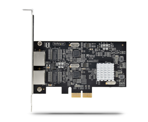 StarTech.com Tarjeta PCI Express de Red Ethernet 2 Puertos NBASE-T 2,5G - NIC I225-V - Tarjeta de Red de 2 Puertos para Ordenador de Sobremesa - Tarje