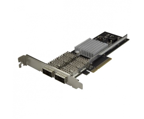 StarTech.com Tarjeta PCI Express NIC QSFP+ de Servidores con Dos Puertos con Chipset Intel XL710 - Tarjeta de Red 40G de Fibra Monomodo