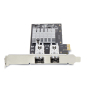 StarTech.com Tarjeta PCIe 2.1x1 de Red de Fibra Óptica/Cobre Ethernet 1Gb SFP de 2 Puertos - Chipset Controlador Intel I350-AM2 - Cobre de 1000BASE/F