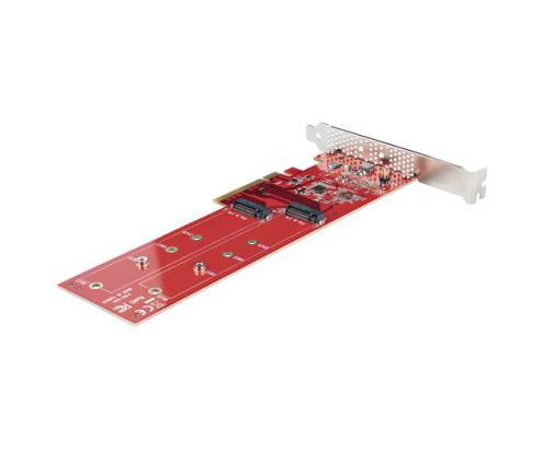 StarTech.com Tarjeta PCIe Adaptadora para 2 SSDs M.2, PCI Express x8 o x16 a NVMe Doble o SSDs M.2 AHCI, PCI Express 4.0, 7,8Gbps por Unidad con Bifur