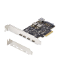 StarTech.com Tarjeta PCIe de 5 Puertos USB de 10Gbps 4x USB-C / 1x USB-A - Hub Concentrador Interno USB 3.2 de 10Gbps - Tarjeta PCI Express 4 Puertos 