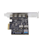 StarTech.com Tarjeta PCIe de 5 Puertos USB de 10Gbps 4x USB-C / 1x USB-A - Hub Concentrador Interno USB 3.2 de 10Gbps - Tarjeta PCI Express 4 Puertos 