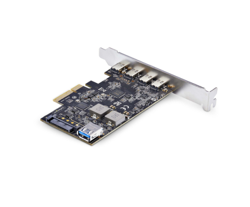 StarTech.com Tarjeta PCIe de 5 Puertos USB de 10Gbps 4x USB-C / 1x USB-A - Hub Concentrador Interno USB 3.2 de 10Gbps - Tarjeta PCI Express 4 Puertos 