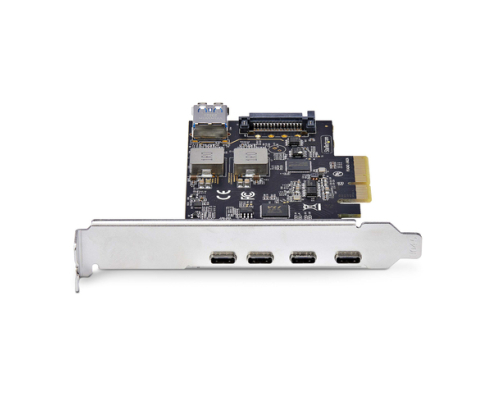 StarTech.com Tarjeta PCIe de 5 Puertos USB de 10Gbps 4x USB-C / 1x USB-A - Hub Concentrador Interno USB 3.2 de 10Gbps - Tarjeta PCI Express 4 Puertos 