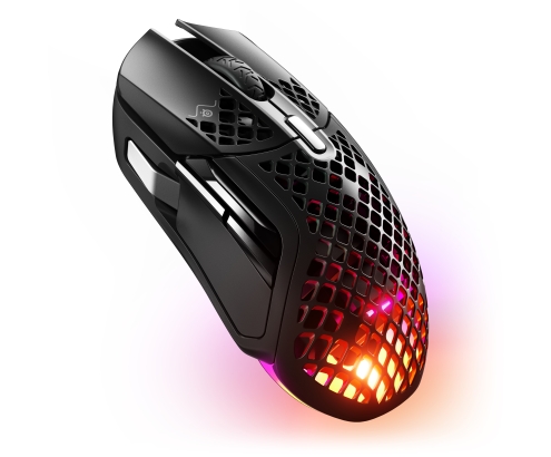 Steelseries Aerox 5 Wireless ratón Oficina mano derecha Bluetooth Óptico 18000 DPI