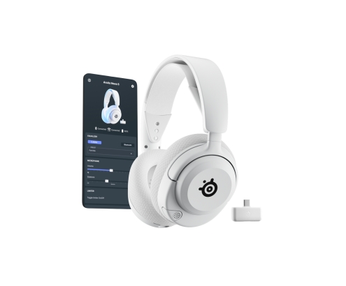 Steelseries Arctis Nova 5P Wireless Auriculares Inalámbrico Diadema Juego USB Tipo C Bluetooth Blanco