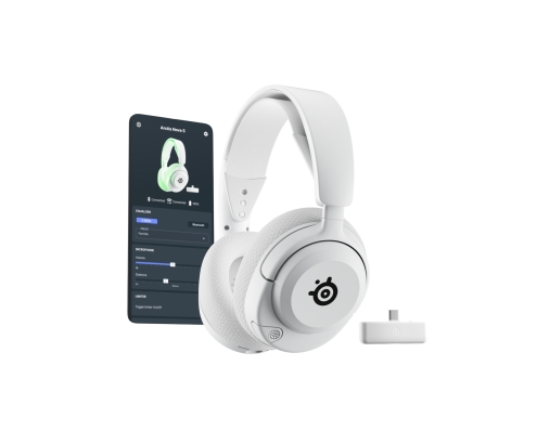 Steelseries Arctis Nova 5X Wireless Auriculares Inalámbrico Diadema Juego USB Tipo C Bluetooth Blanco