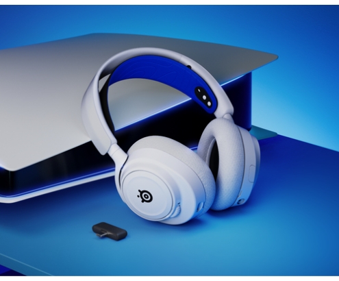 Steelseries ARCTIS NOVA 7P WHITE Auriculares Inalámbrico Diadema Juego Bluetooth Azul, Blanco