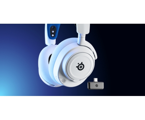 Steelseries ARCTIS NOVA 7P WHITE Auriculares Inalámbrico Diadema Juego Bluetooth Azul, Blanco