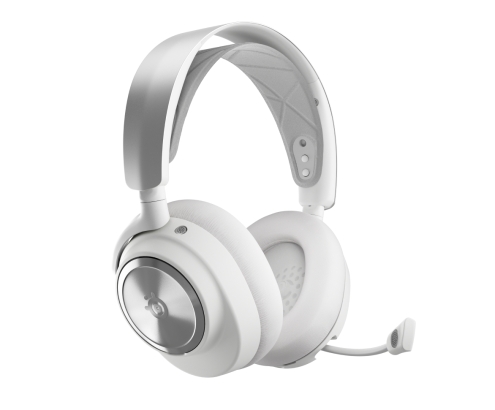 Steelseries Arctis Nova Pro Wireless Auriculares Inalámbrico y alámbrico Diadema Juego Bluetooth Plata, Blanco