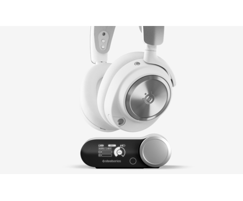 Steelseries Arctis Nova Pro Wireless Auriculares Inalámbrico y alámbrico Diadema Juego Bluetooth Plata, Blanco