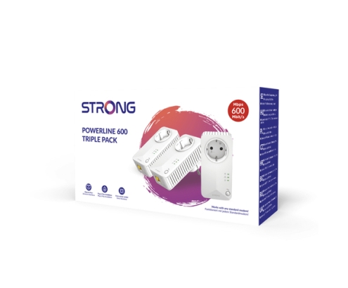 Strong Powerline 600 Triple Pack EU V2 600 Mbit/s Ethernet Blanco 3 pieza(s)