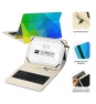 SUBBLIM FUNDA + TECLADO TABLET KEYTAB USB TRIANGULOS Multicolor MicroUSB QWERTY Español