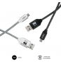 SUBBLIM PACK 2 Cables MICRO USB A/USB A (2.4) 1 m Negro, Gris, Blanco