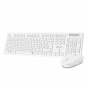 SUBBLIM Teclado Ergonómico y ratón Combo Business Slim Silencioso Inalámbrico 2.4G Blanco