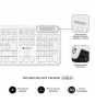 SUBBLIM Teclado Ergonómico y ratón Combo Business Slim Silencioso Inalámbrico 2.4G Blanco