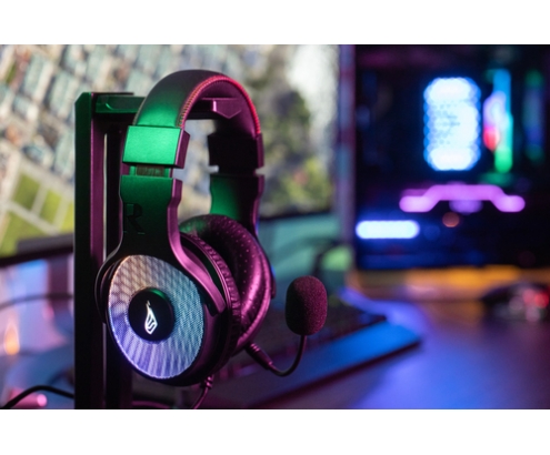 SureFire Harrier 360 Auriculares Alámbrico Diadema Juego USB tipo A Carbono