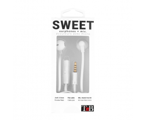 SWEET- Auriculares + microfono - Blanco