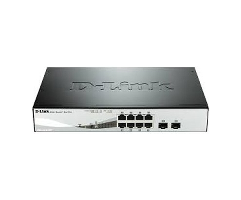 SWITCH D-LINK 8PTOS GIGABIT + 2PTOS POE NEGRO DGS-1210-08P