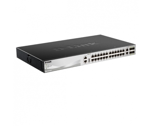 SWITCH GESTIONABLE L3 D-LINK STACKABLE 24P GIGA + 2P 10G + 4P 10G SFP+ DGS-3130-30TS/SI 
