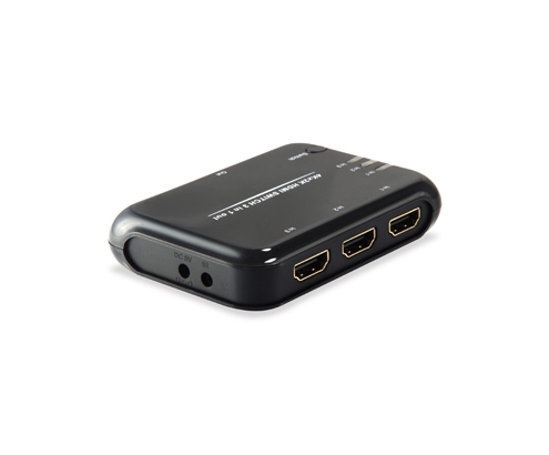 SWITCH HDMI EQUIP 3 ENTRADAS 1 SALIDA HDMI 1.4A 4K DTS-HD CON MANDO NEGRO 332721