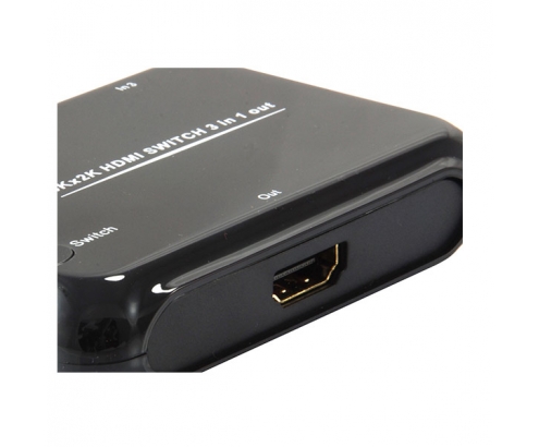 SWITCH HDMI EQUIP 3 ENTRADAS 1 SALIDA HDMI 1.4A 4K DTS-HD CON MANDO NEGRO 332721
