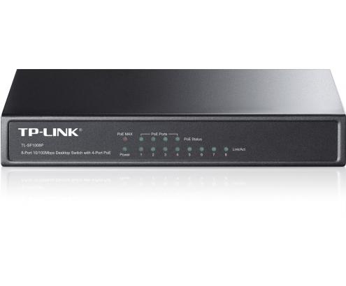SWITCH TP-LINK 8 PTOS 10/100 POE TL-SF1008P