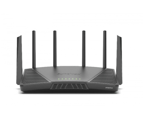 Synology RT6600ax Router WiFi6 1xWAN 3xGbE 1x2.5Gb router inalámbrico Tribanda (2,4 GHz/5 GHz/5 GHz) 4G Negro