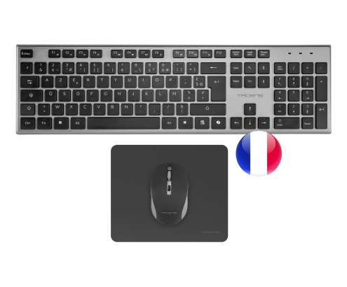 Tacens 6ZENITHFR teclado Ratón incluido Hogar / Oficina RF inalámbrico AZERTY Francés Gris
