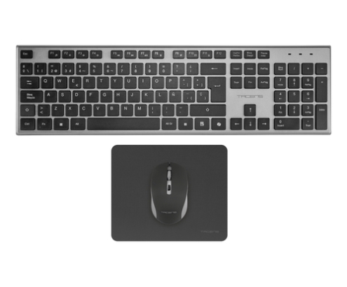 Tacens 6ZENITHFR teclado Ratón incluido Hogar / Oficina RF inalámbrico AZERTY Francés Gris