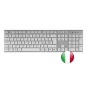 Tacens 6ZENITHWIT teclado Ratón incluido Hogar / Oficina RF inalámbrico QWERTY Italiano Plata, Blanco