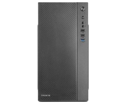 Tacens Anima AC5, Caja Ordenador Compacta Micro ATX, Frontal Malla Refrigeración, USB 3.0, Negro