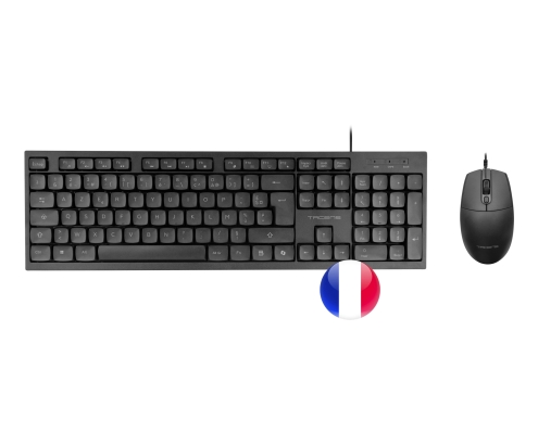 Tacens Anima ACP02FR teclado Ratón incluido Hogar / Oficina USB AZERTY Francés Negro