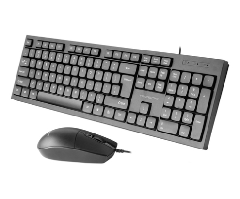 Tacens Anima ACP02FR teclado Ratón incluido Hogar / Oficina USB AZERTY Francés Negro