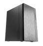 Tacens Anima ACX, Caja Mini Torre Micro ATX, Frontal Aluminio Pulido, Ventilador 12cm, USB 3.0, Negro