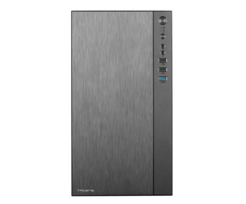 Tacens Anima ACX, Caja Mini Torre Micro ATX, Frontal Aluminio Pulido, Ventilador 12cm, USB 3.0, Negro