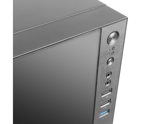 Tacens Anima ACX, Caja Mini Torre Micro ATX, Frontal Aluminio Pulido, Ventilador 12cm, USB 3.0, Negro