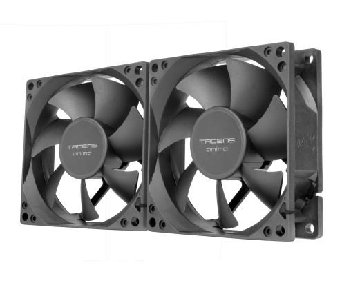 Tacens Anima AF8X2 sistema de refrigeración para ordenador Carcasa del ordenador Ventilador 8 cm Negro 2 pieza(s)
