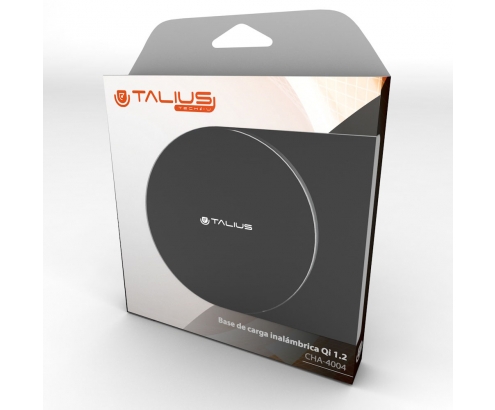 Talius base de carga wireless QI-1.2 para smartphone 2A negra (tal-cha4004)