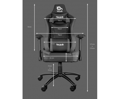 TALIUS silla Vulture gaming Negra, Naranja butterfly