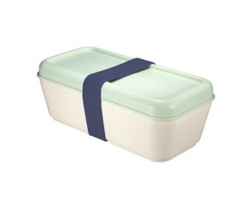 Taper rectangular milan con tapa verde capacidad 0.75l apto para microondas congelador exterior mate 085110GR