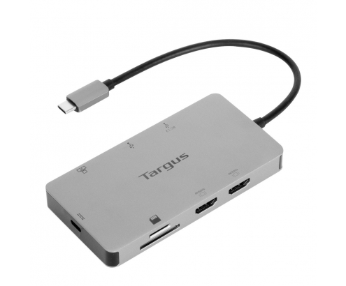 Targus Base para portátil y replicador de puertos Alámbrico USB 3.2 Gen 1 (3.1 Gen 1) Type-C Plata