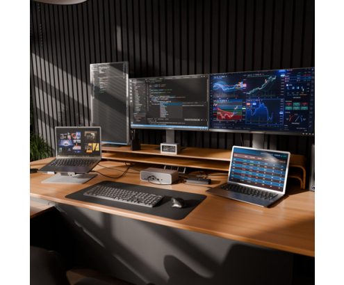 Targus DOCK230EUZ base para portátil y replicador de puertos Alámbrico Thunderbolt 5 Plata