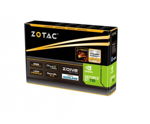 TARJETA GRAFICA ZOTAC GT 730 2GB ZONE EDITION ZT-71113-20L