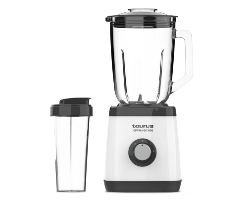 Taurus OPTIMA GO 1500 Batidora de vaso 1500 W Negro, Blanco