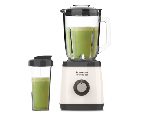 Taurus OPTIMA GO 1500 Batidora de vaso 1500 W Negro, Blanco